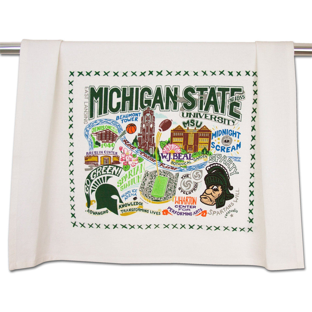 Michigan State University Collegiate Dish Towel - catstudio 