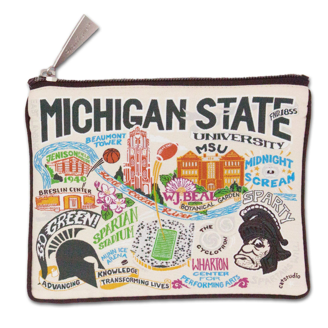 Michigan State University Collegiate Zip Pouch - catstudio