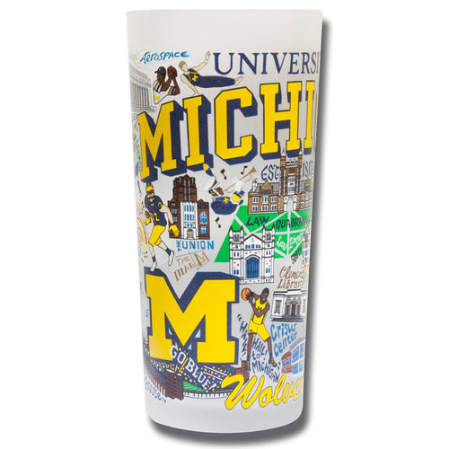 Michigan, University of Collegiate Drinking Glass - catstudio 