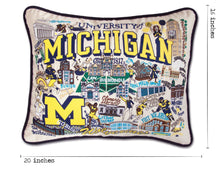 Load image into Gallery viewer, Michigan, University of Collegiate Embroidered Pillow - catstudio 
