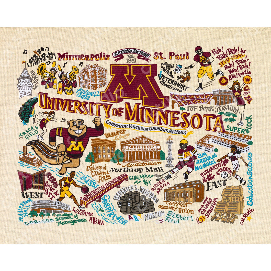 Minnesota, University of Collegiate Fine Art Print - catstudio 