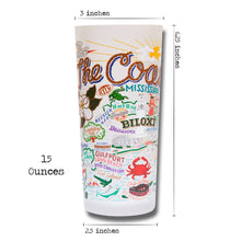 Load image into Gallery viewer, Mississippi Coast Drinking Glass - catstudio
