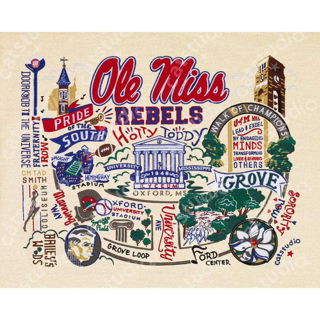 Mississippi, University of (Ole Miss) Collegiate Fine Art Print - catstudio 