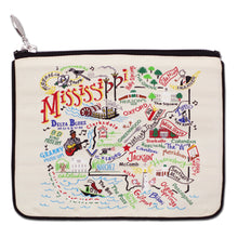 Load image into Gallery viewer, Mississippi Zip Pouch - Natural - catstudio
