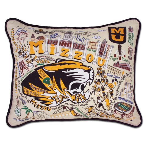 Missouri, University of (Mizzou) Collegiate Embroidered Pillow - catstudio 