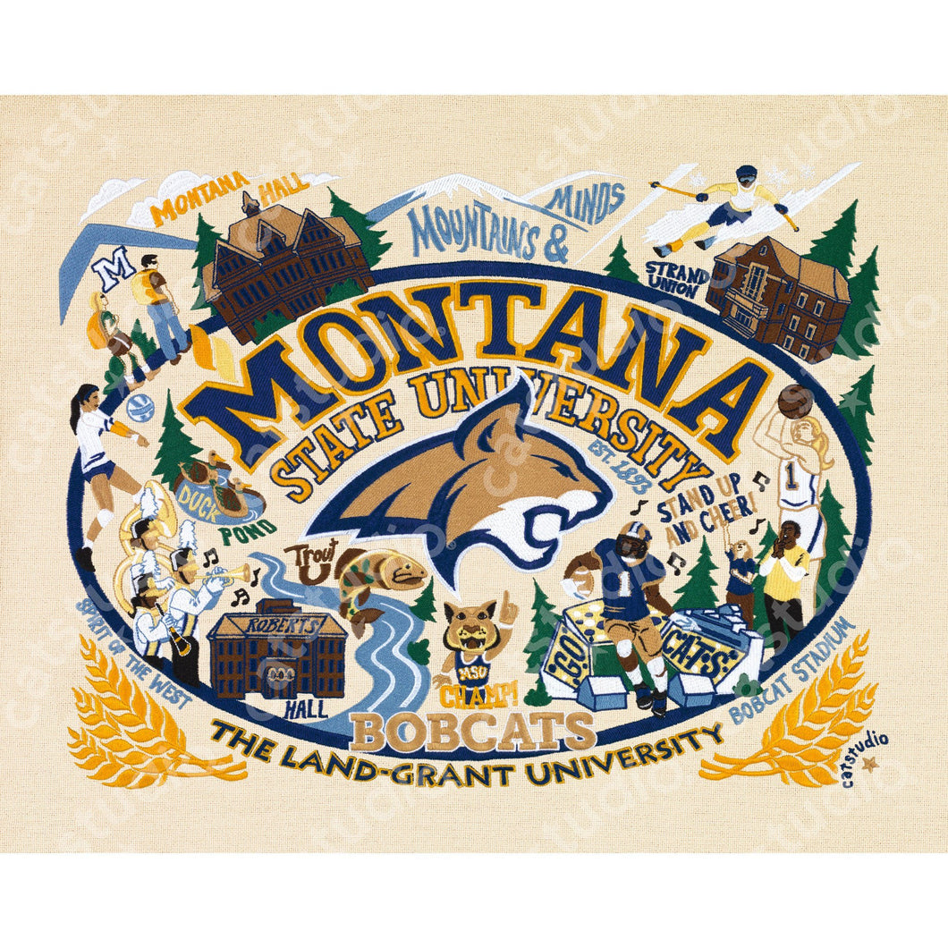 Montana State University Collegiate Fine Art Print - catstudio