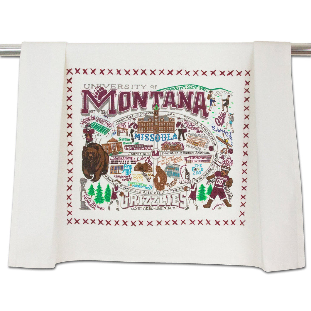 Montana, University of Collegiate Dish Towel - catstudio 