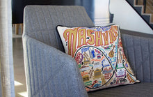 Load image into Gallery viewer, Nashville Hand-Embroidered Pillow - catstudio
