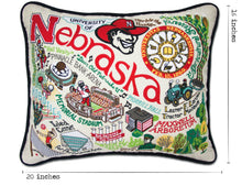 Load image into Gallery viewer, Nebraska, University of Collegiate Embroidered Pillow - catstudio 
