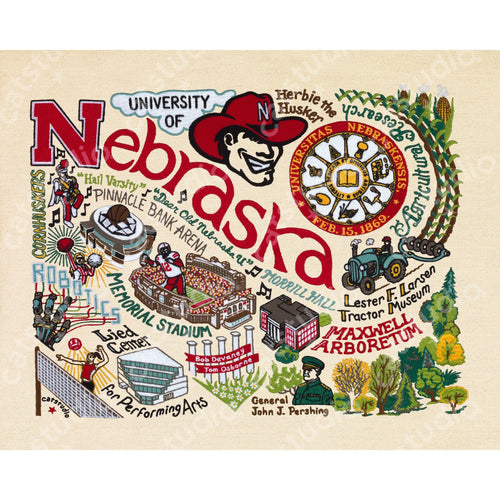 Nebraska, University of Collegiate Fine Art Print - catstudio 