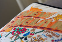 Load image into Gallery viewer, New England Hand-Embroidered Pillow - catstudio
