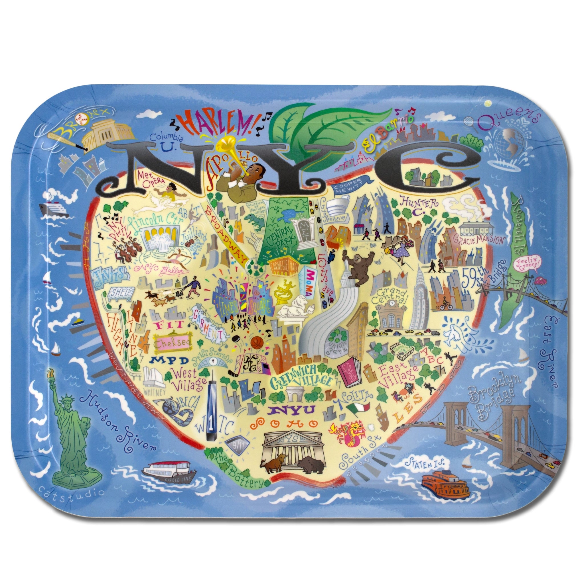 New York City Color Birchwood Tray – catstudio
