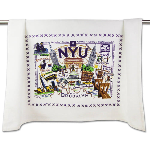 New York University (NYU) Collegiate Dish Towel - catstudio 