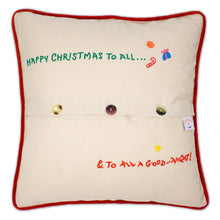 Load image into Gallery viewer, Night Before Christmas Hand-Embroidered Pillow - catstudio
