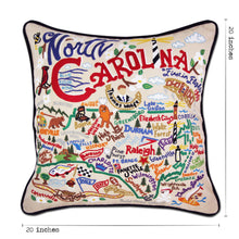 Load image into Gallery viewer, North Carolina Hand-Embroidered Pillow - catstudio
