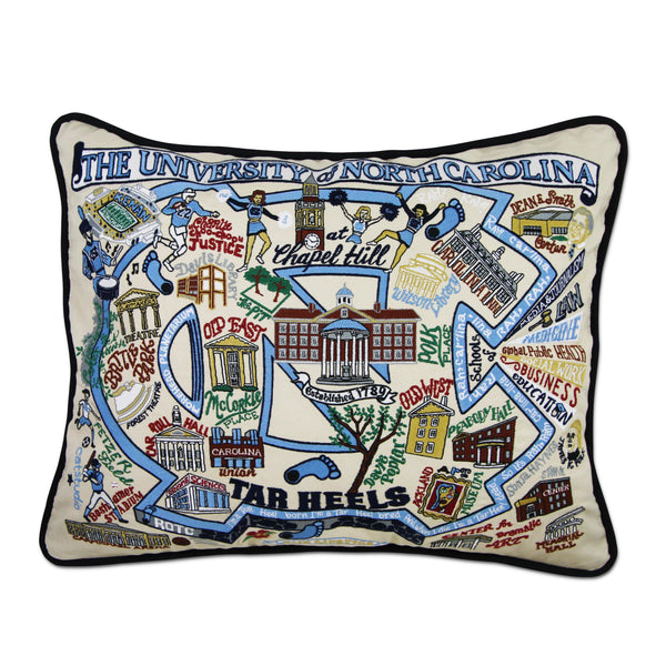 University of North Carolina Embroidered Pillow