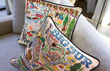 Load image into Gallery viewer, North Coast Hand-Embroidered Pillow - catstudio
