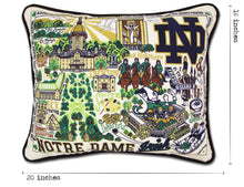 Load image into Gallery viewer, Notre Dame, University of Collegiate Embroidered Pillow - catstudio 
