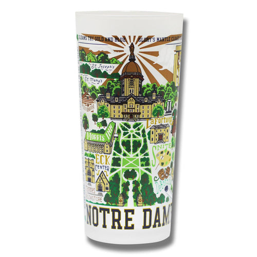 Notre Dame, University of Collegiate Drinking Glass - catstudio 