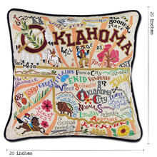 Load image into Gallery viewer, Oklahoma Hand-Embroidered Pillow - catstudio
