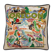 Load image into Gallery viewer, Oregon Hand-Embroidered Pillow Pillow catstudio 
