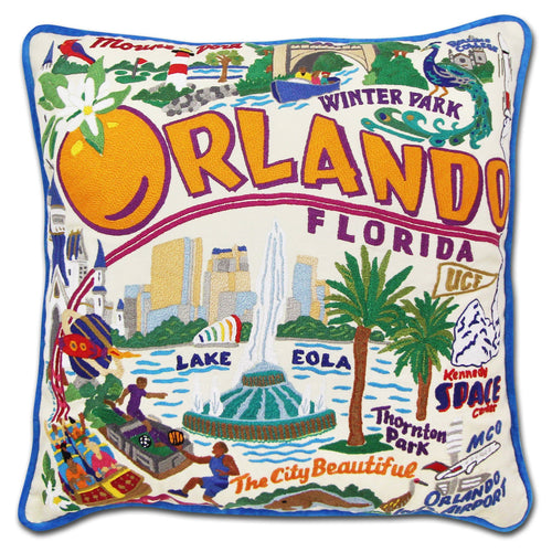 Orlando Hand-Embroidered Pillow - catstudio