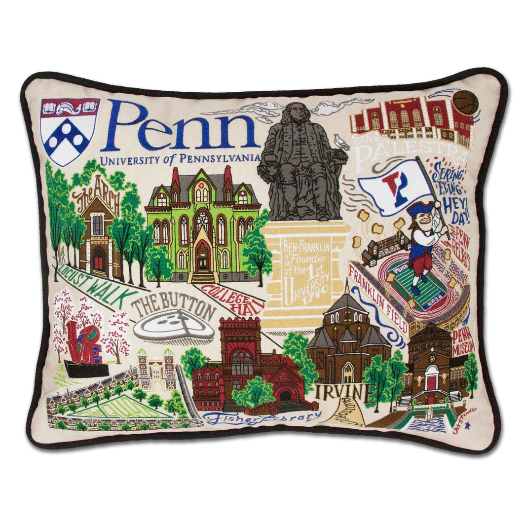 Pennsylvania, University of Collegiate Embroidered Pillow - catstudio 