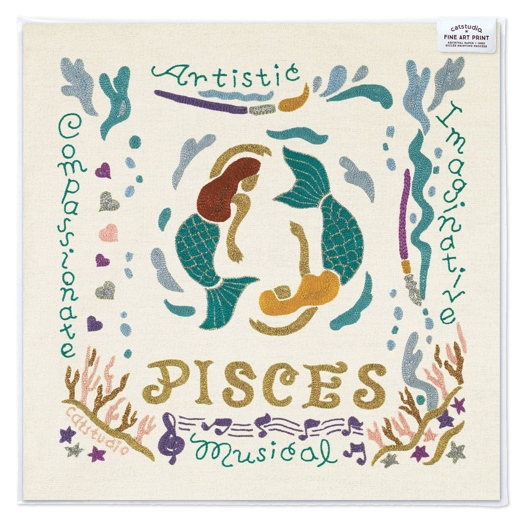Pisces Astrology Fine Art Print Art Print catstudio 8