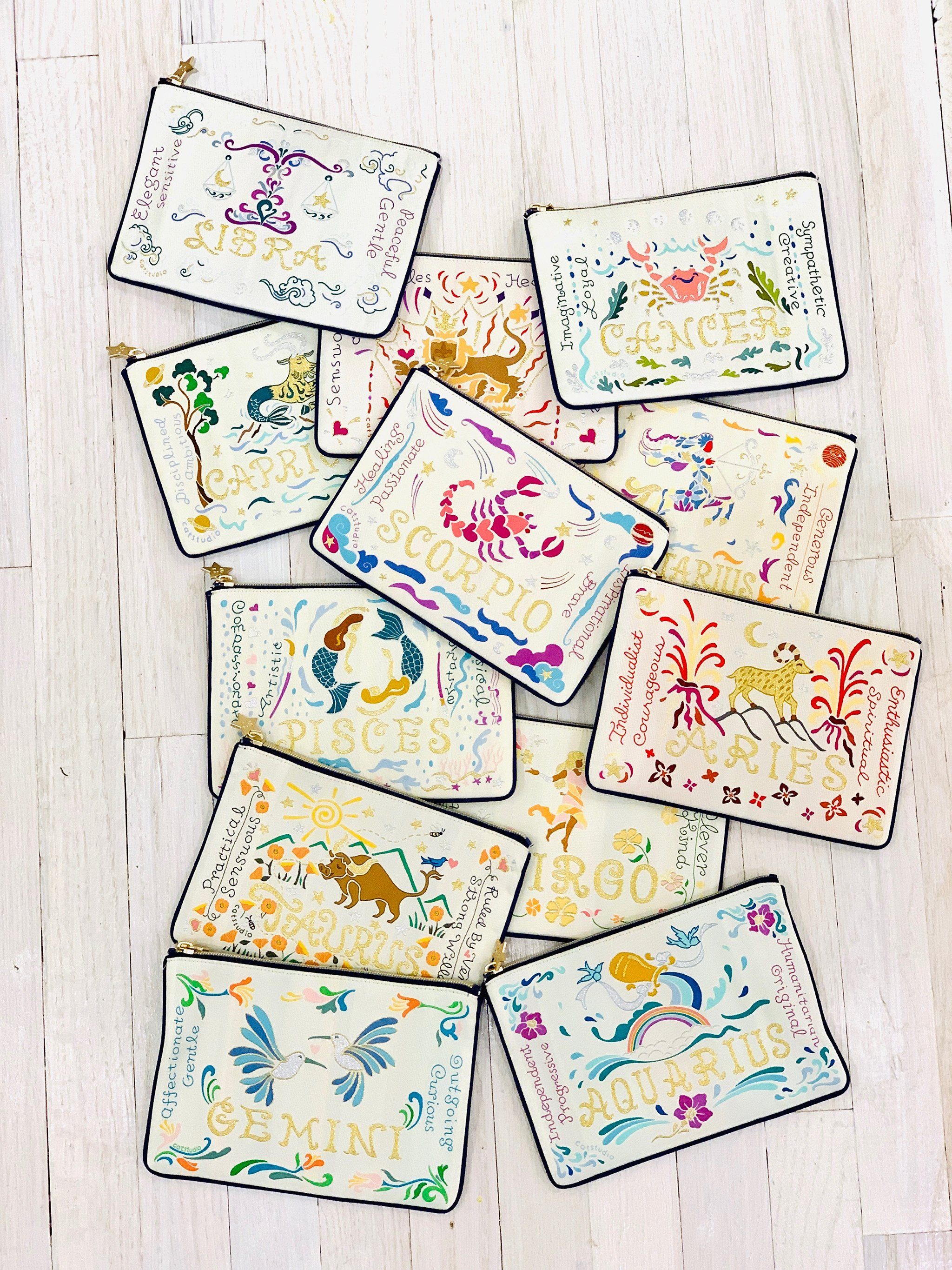 Pisces Zip Pouch | Astrology Collection by catstudio – catstudio