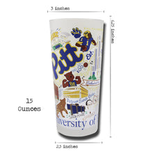 Load image into Gallery viewer, Pittsburgh, University of Collegiate Drinking Glass - catstudio 
