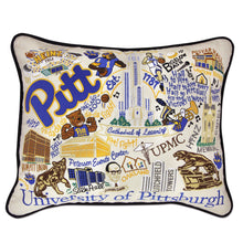 Load image into Gallery viewer, Pittsburgh, University of Collegiate Embroidered Pillow - catstudio 
