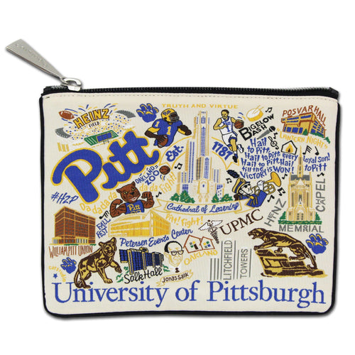 Pittsburgh, University of Collegiate Zip Pouch - catstudio 