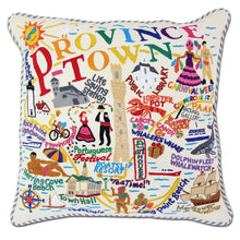 Load image into Gallery viewer, Provincetown Hand-Embroidered Pillow - catstudio
