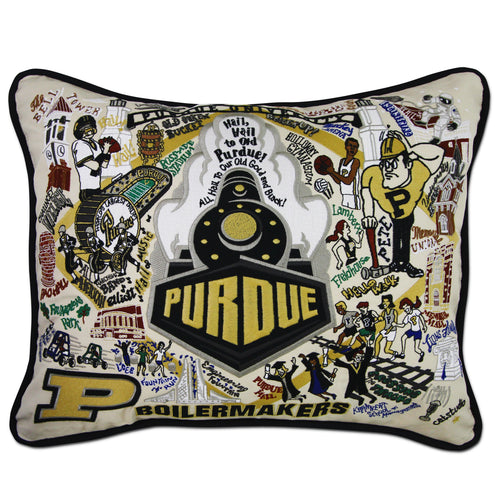 Purdue University Collegiate Embroidered Pillow Pillow catstudio 