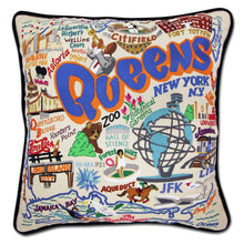 Load image into Gallery viewer, Queens Hand-Embroidered Pillow - catstudio
