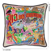 Load image into Gallery viewer, Rio De Janeiro Hand-Embroidered Pillow - catstudio
