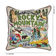 Load image into Gallery viewer, Rocky Mountain Hand-Embroidered Pillow Pillow catstudio
