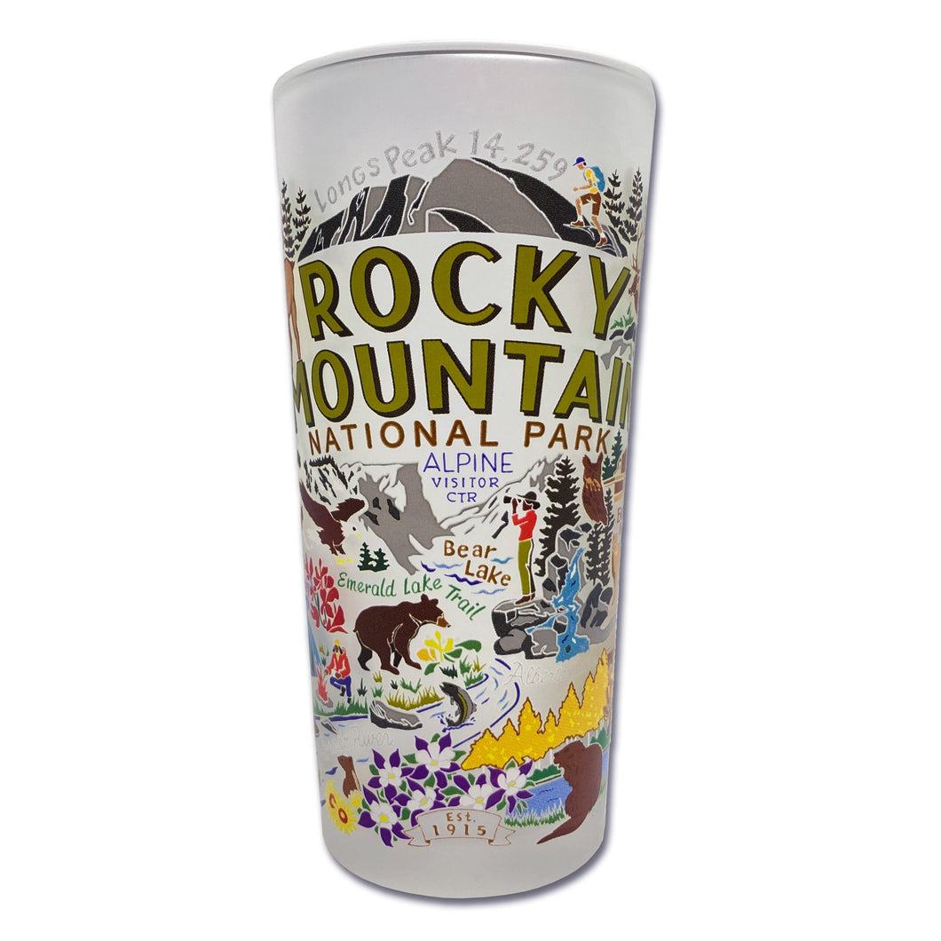 Rocky Mountain National Park Drinking Glass Glass catstudio 