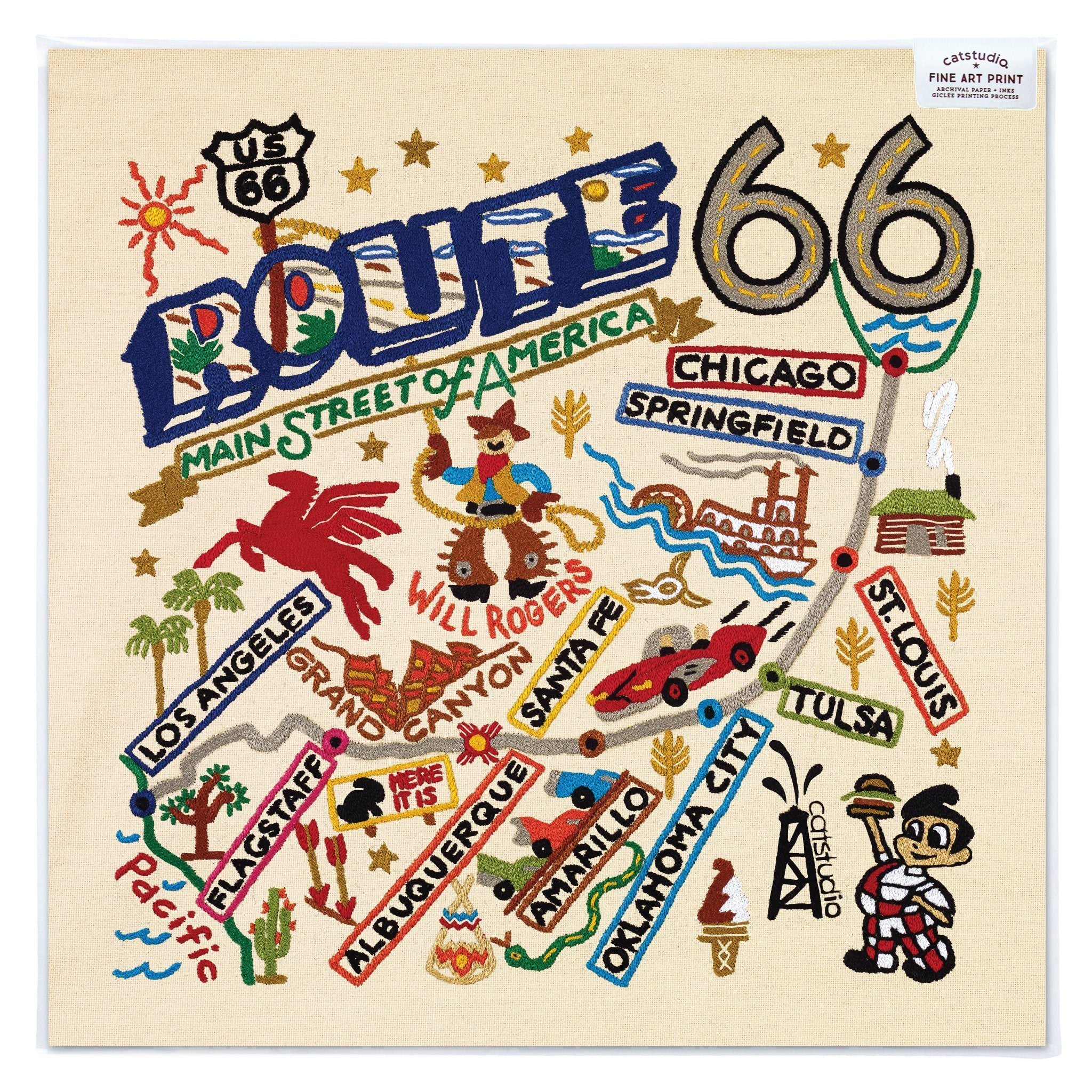Route 66 Fine Art Print | Geography Collection by catstudio