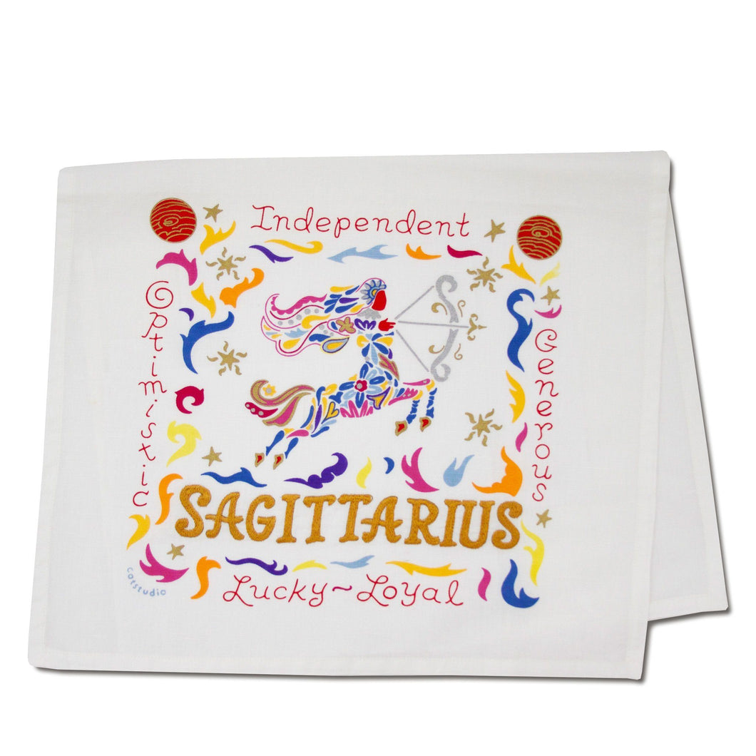 Sagittarius Astrology Dish Towel Dish Towel catstudio