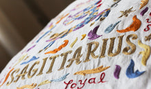Load image into Gallery viewer, Sagittarius Astrology Hand-Embroidered Pillow - catstudio
