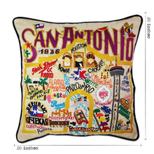 Load image into Gallery viewer, San Antonio Hand-Embroidered Pillow Pillow catstudio 
