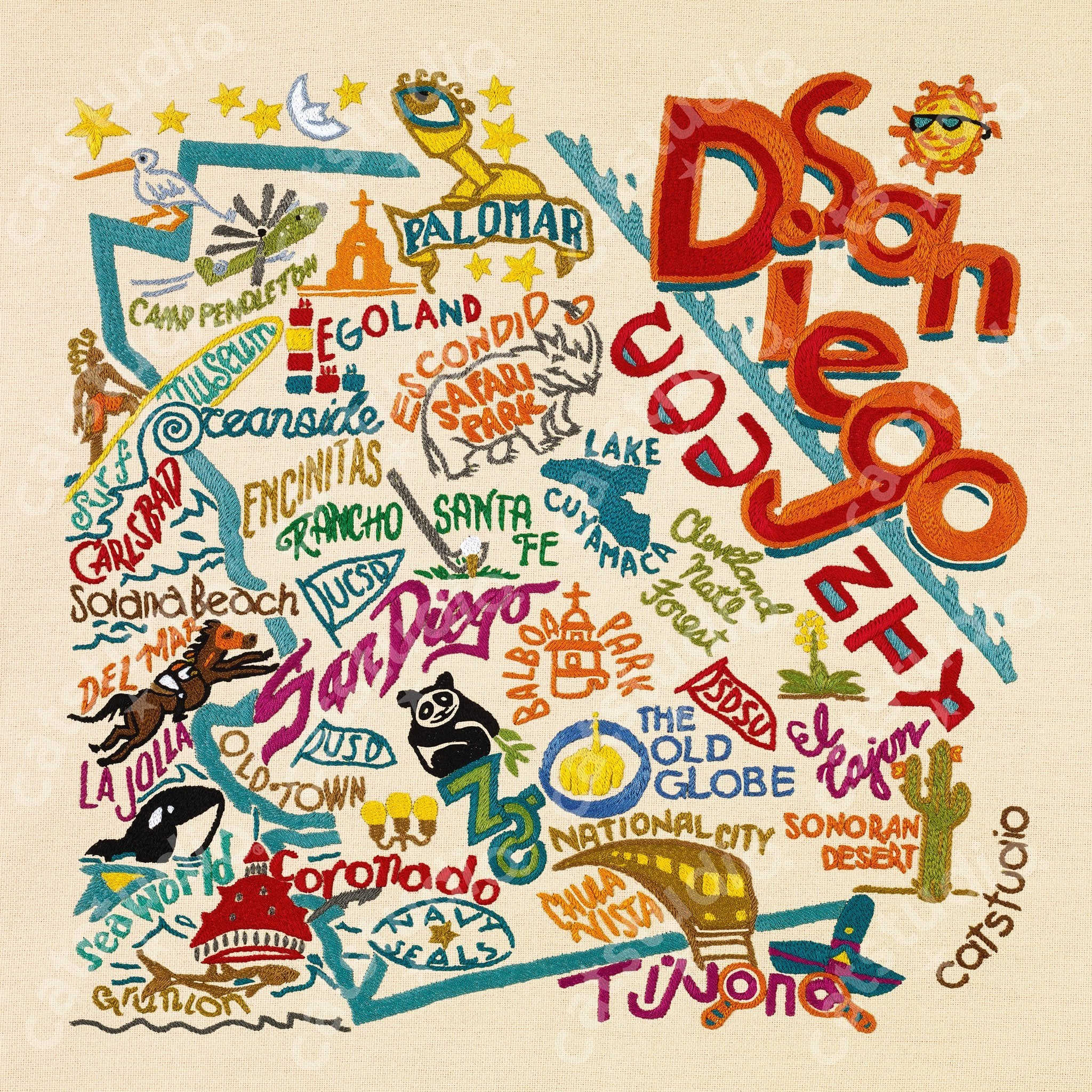 San Diego Fine Art Print California Collection by catstudio catstudio