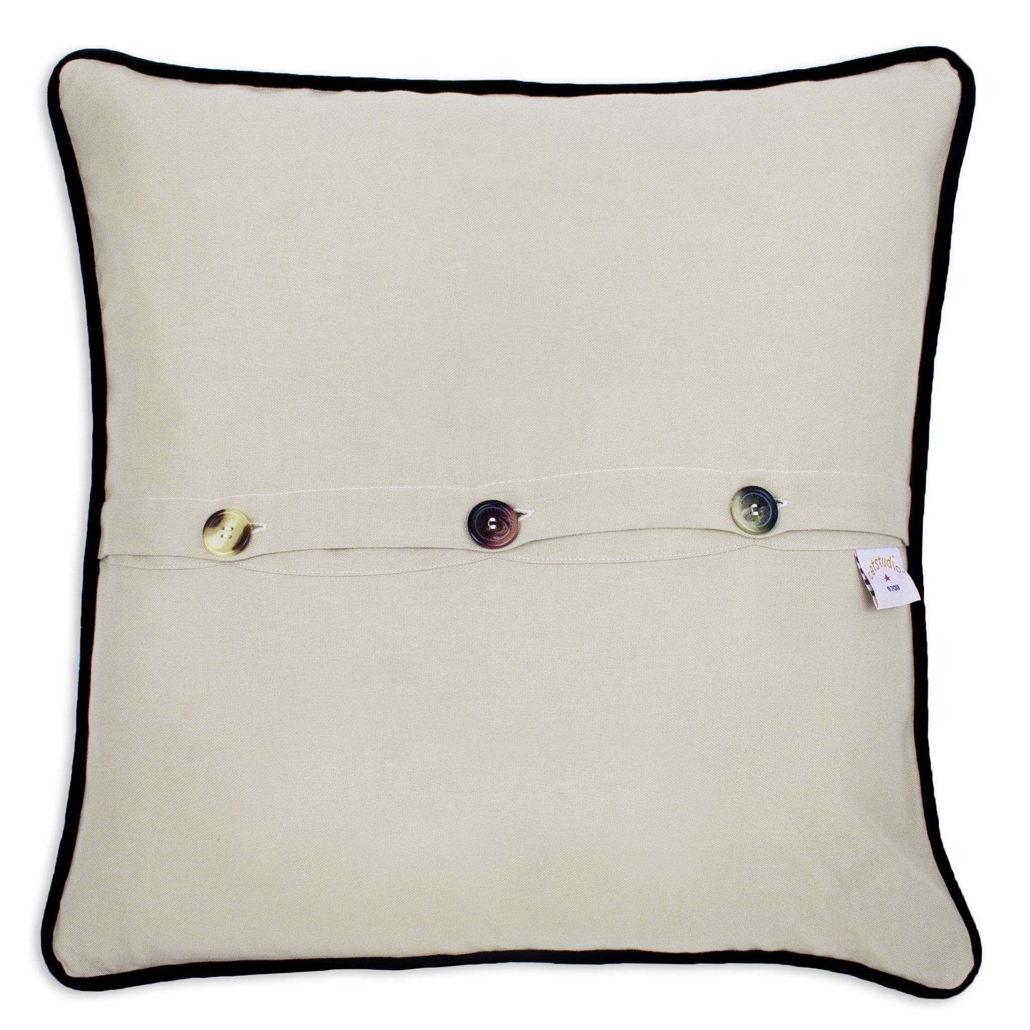美品 catstudio サンフランシスコ 刺繍 クッション San Francisco Hand-Embroidered Pillow | California Collection by