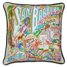 Load image into Gallery viewer, Santa Barbara Hand-Embroidered Pillow - catstudio
