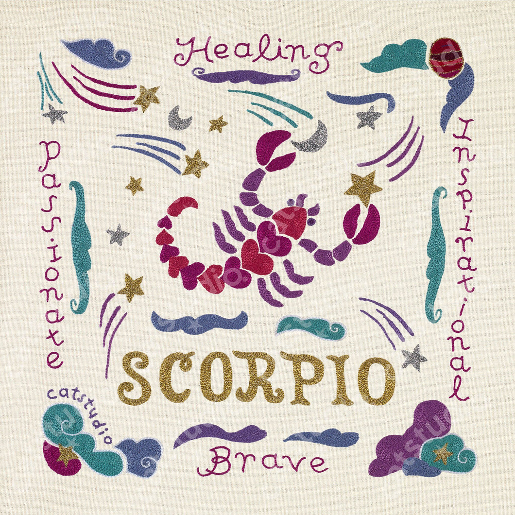 Scorpio Astrology Fine Art Print - catstudio