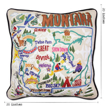 Load image into Gallery viewer, Ski Montana Hand-Embroidered Pillow - catstudio
