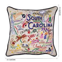 Load image into Gallery viewer, South Carolina Hand-Embroidered Pillow Pillow catstudio
