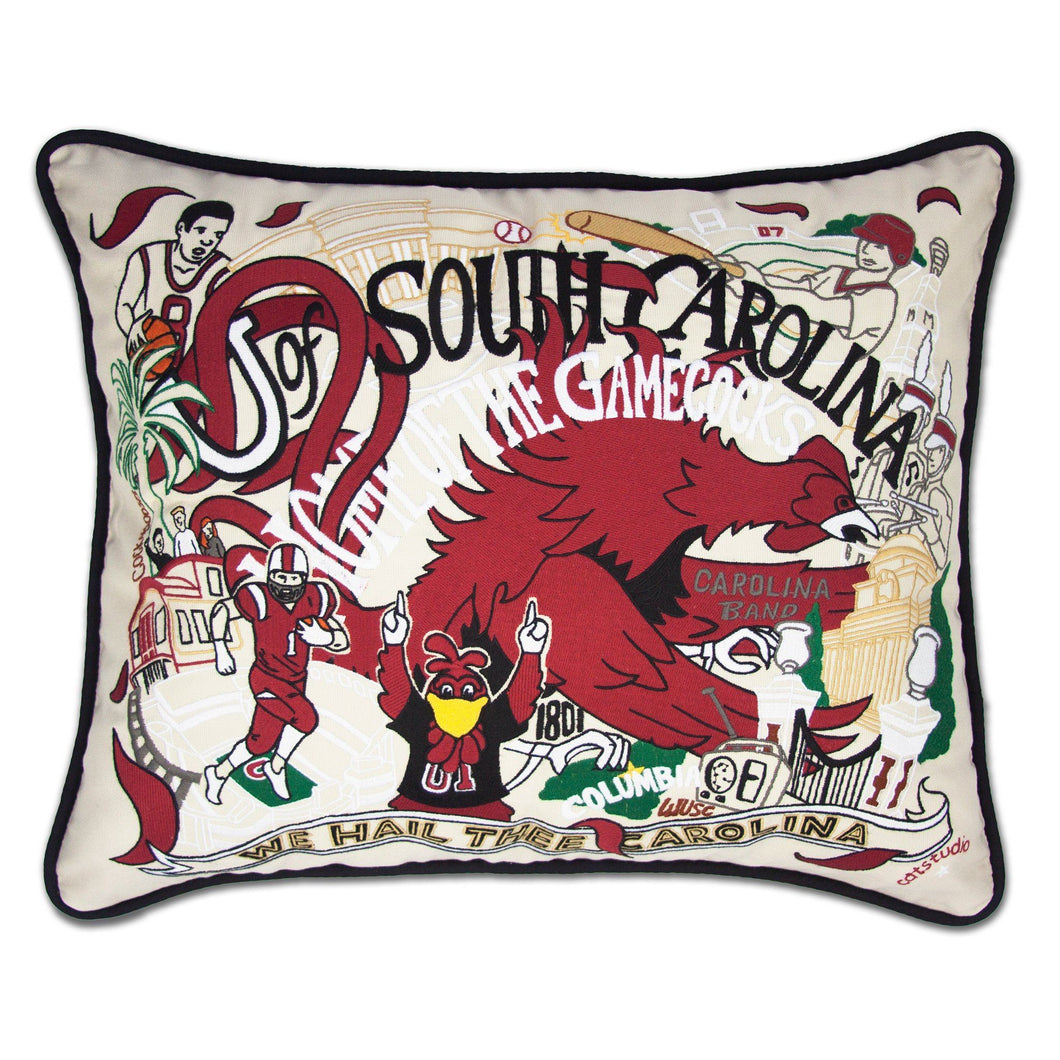 South Carolina, University of Collegiate Embroidered Pillow - catstudio 
