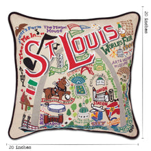 Load image into Gallery viewer, St. Louis Hand-Embroidered Pillow - catstudio

